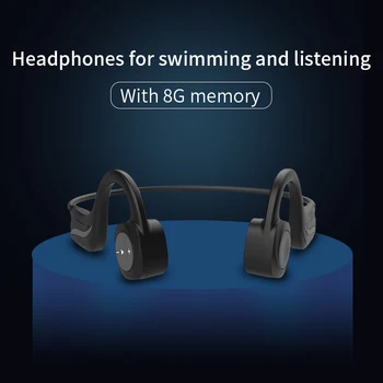 Kostno Prevodnost Bluetooth 4.2 Slušalke Stereo Nepremočljiva IPX8 Športi, Plavanje, Tek Brezžične Slušalke Mikrofon za Prostoročno Slušalko