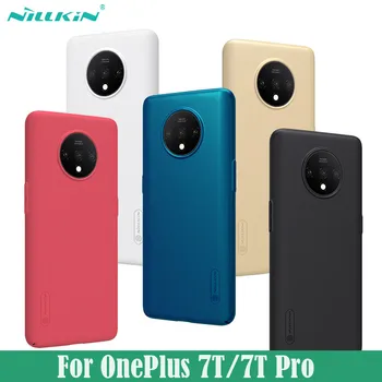Kritje za OnePlus 7T Pro Primeru Nillkin Super Motnega Ščit Težko PC Črna Hrbtni Pokrovček Telefona Zaščitnik Primeru za OnePlus7T