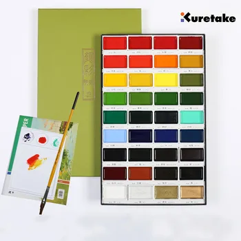 Kuretake raztopljenih trdnih akvarel barve 36 barve za izberite pigment ustvarjalce bonboniera