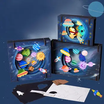 Kuulee DIY 3D Ustvarjalne Zvezdnato Nebo Slikarstvo Papir Artware Pack Darila, Igrače za Otroke