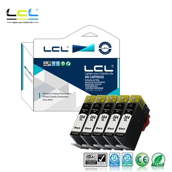 LCL 364XL 364 XL (5-Pack-gnome Črna) Združljiva Kartuša za HP Photosmart; B8550/B8553/B8558/C6380/C6383/C5324/C5383/C5380