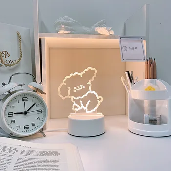 LED 3D Iluzije WarmWhite Noč Svetlobe Ustvarjalne Svetilke GiC Nite Lučka Novost Otroci Dekor Darila Za Otroka, Otrok, Doma, Dekorativni