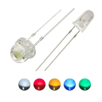 LED 5V 12v 5 mm 3 mm noge SMD f3 f5 klobuk/okrogle svetilke dip led USB avto svetlobe bela rdeča zelena modra rumena čip 100 kozarcev brezplačna dostava