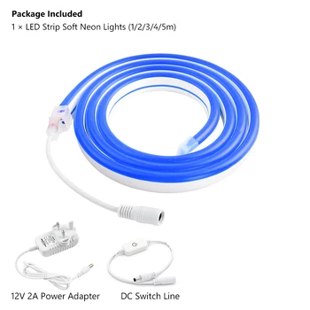 LED Trak je Fleksibilen Neonska luč 12V Nepremočljiva Luces led Vrv Zatemnitev Prostora Bar Dekoracijo Barva Toplo Bela Rumena Rdeča Zelena Modra