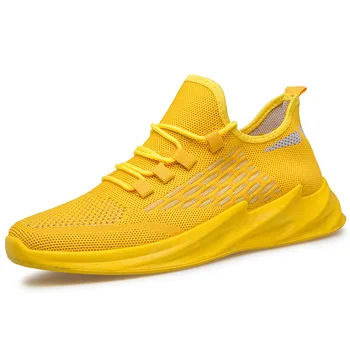 LEOSOXS 2020 Moški Športni Čevlji, Superge Gume Dno Iz Tovornjak Visoki Vrh 2020 Novo Zračen Yellow Priložnostne čevlji Čevlji