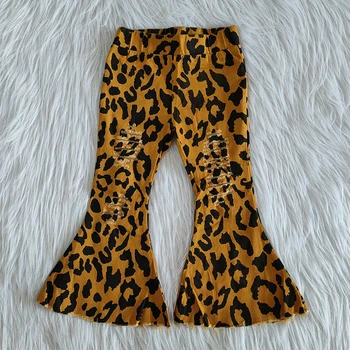 Malčka Cheetah Otroci Jeans za Dekleta Jeans Priložnostne Leopard Bell Dnu Baby Dekleta Jeans Hlače Otroci Oblačila