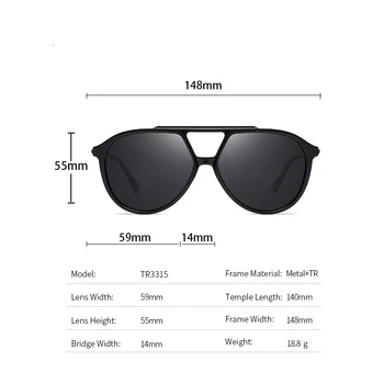 MAXJULI Moških Klasičnih Pilotni Polarizirana sončna Očala Lažji Okvir, UV Zaščita Vožnjo sončna Očala Gafas de sol 8062