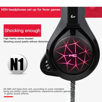 MC N1 Slušalke E-športne Igre za Slušalke Študent Avdio Žične Slušalke Globok Bas Za PC Računalnik Gamer Prenosnik PS4 Nove Slušalke