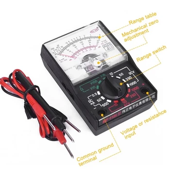 MF-110 Tester Digitalni Multimeter Poklicno Voltmeter Električni Prenosni Analogni Ampermeter AC / DC Napetosti tok OHM Multi Meter