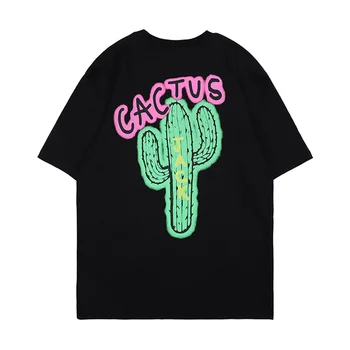 Moda za Moške Majice Travis Scott Tour Kratek Rokav CACTUS JACK Tiskanja Kanye West za Moške In Ženske Svoboden T-Shirt Kratek Rokav