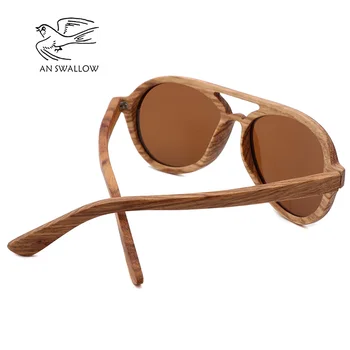 Moške luksuzne blagovne znamke real zebra lesene sončna očala okvir po meri logo bambusa sončna očala za moške polarizirana UV400 leče, sončna očala piiot