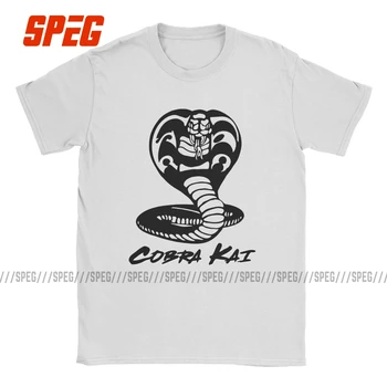 Moški Cobra Kai Karate Kid 80. Majica Bombaž Vrhovi Letnik Kratek Rokav, Okrogel Ovratnik Tees za Odrasle T-Shirt Poletje Plus Velikost Oblačila