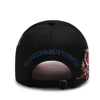 Moški in Ženske Kape nacionalni slog klobuki moda baseball skp športni skp vezenje metulj mehko klobuk, slamnik gorras