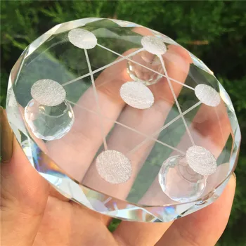 Naključno Stekla Sedem star paleto Znanja Quartz Crystal Področju Stojalo s Stekleno Stojalo