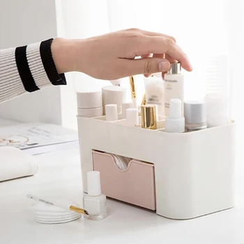 Namizje Ličila, Kozmetika Organizator Shranjevanje Primeru manjše izdelke Škatla za Shranjevanje Multi-funkcionalne Make Up Krtačo Predal za Shranjevanje Polje Organizator