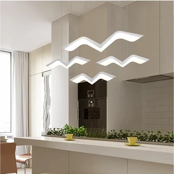 Nordijska Umetnosti LED Obesek Svetilka Moderne Galeb Design Akril Viseče Svetilke za Notranjo Razsvetljavo Doma Dekor svetlobna telesa