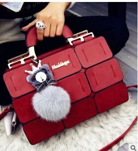 Nova moda korejski šivanje z las žogo torbici dame rami Messenger bag