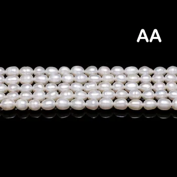Novo A/AA/AAA Razred Belih Sladkovodnih Biserov Kroglice Preprost In Eleganten DIY Nakit Darilo Velikost 6-7mm
