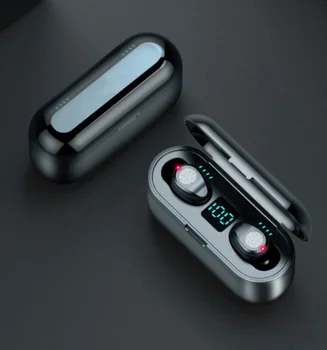 Novo F9 Brezžični V5.0 Bluetooth Slušalke HD Stereo Slušalke Športne Vodotesne Slušalke Z Dvojno Mic in 2000mAh Baterija Polnjenje