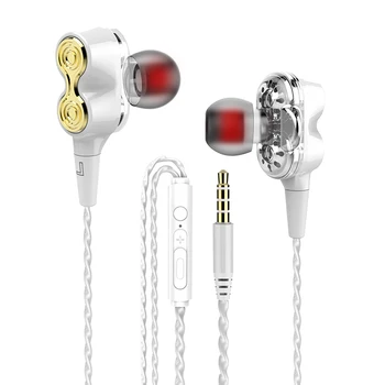 Novo Žično steoreo slušalke z Dvojno Dinamičnega Voznika in-Ear Slušalke Z Mikrofonom za Računalnik čepkov Za Xiaomi mobilni telefon Huawei