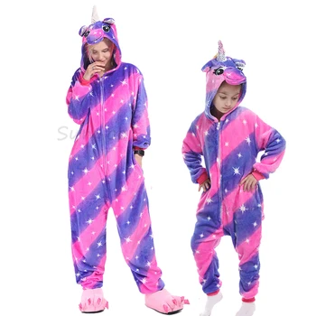 Odrasle Živali Pižamo Ženske Samorog Sleepwear Onesie Kigurumi Zajec Pyjama Otroci Anime Kombinezon Pozimi Panda Spavaćica Jumpsuit