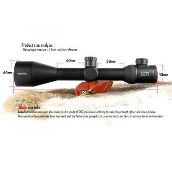 Optika 3-15x50 SF MIL-DOT Zračno puško, Lov, Streljanje s Puško področje Taktičnih Turrets s Funkcijo za Zaklepanje optične pogled