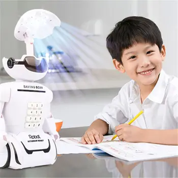 Otroci Igrače Alcancia Ustvarjalne Elektronski Prihrankov Igrača Varna Robot Glasbe Shranjevanje Gotovine Denar Polje Namizna Svetilka