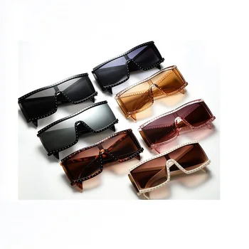 Oversize Ženske kvadratnih ravno top vintage sončna Očala moške blagovne Znamke, Modni Oblikovalec odtenki UV400 De Edini