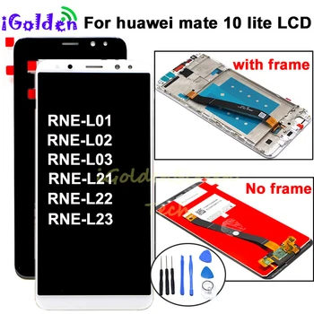 Pantalla Za Huawei Mate 10 Lite LCD-Zaslon, Zaslon na Dotik, Računalnike Zaslon Steklena Plošča Montaža z okvirjem za Mate 10 Lite lcd