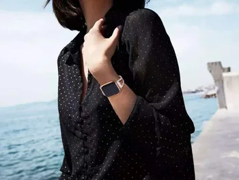 Pazi Zapestnica za Apple Watch 6 5 4 SE 42mm 38 mm Luksuzni Kovinski Daimond Ženske Elegent Manšeta za IWatch Serise 6 3 2 40 mm 44 mm