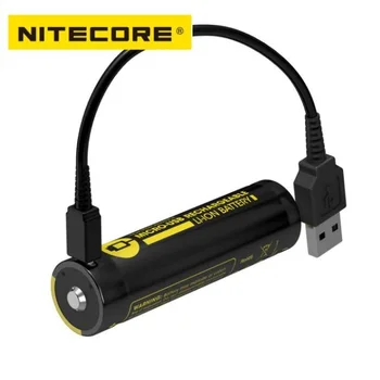 Prvotne Nitecore NL1835R 3,6 V 3500mAh 18650 Mikro-USB Polnilna Litij-ionska Baterija za Polnjenje z Vrata