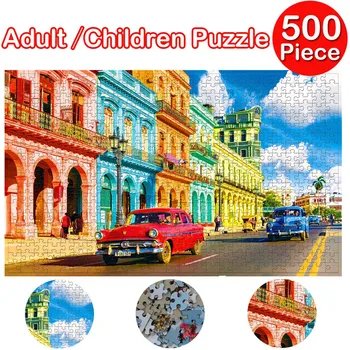 Puzzle 500 Kosov Za Odrasle Puzzle Otroci Jigsaw Krajine Uganke Izobraževalne Igrače Za Otroke, Odrasle Uganke Darilo