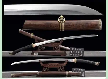 Ročno Visoke Kakovosti Vojaške Japonski Meč Sharp HRC60 Ogljikovega Jekla Rezilo Katana Samuraj Saber Dao Polno Tang