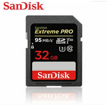 SanDisk SD SDHC Pomnilniške Kartice Extreme Pro 32GB 64GB 128GB 256GB 95MB/s 170MB/s SDXC C10 U3 V30 UHS-I 4K Flash Kartice za Kamere