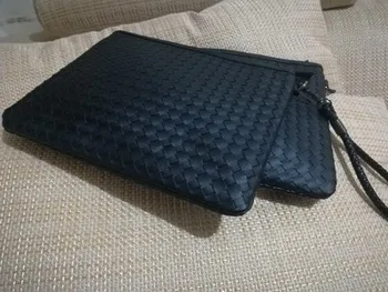 Sklopke Univerzalno modne torbice ročno tkane moški ženske Kovanec Torbici ovojnice sklopka vrečko Messenger vrečke A4 datoteke package ipad vrečko