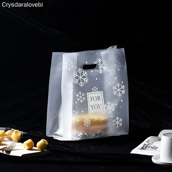 Snežinka Plastičnih Darila Vreča Za Poroko, Božič Sladkarije Vrečke Pakiranje Plastično Nakupovalno Vrečko Bonbonov Torto Zavijanje Vrečke