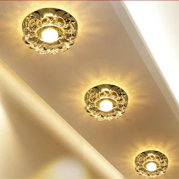 Sodobni Led Oltarja koridor glare Stropne Luči Cvet Kristalno Stropne svetilke v dnevni sobi razsvetljavo
