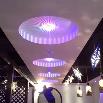 Sodobni LED Stropna Luč Zatemniti AC85-265V 3W RGB Steno Galerija Spredaj Balkon Svetilko iz Aluminija Verandi Koridorjev Navzdol luç