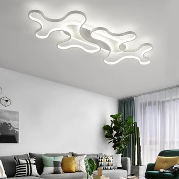 Sodobni led stropne luči za dnevno sobo, spalnica študija domačo razsvetljavo belo črno aluminijasto AC85-265V doma stropne svetilke Svetilke