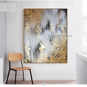 Sodobno Abstraktno platno Oljnih Slik Ročno poslikane Povzetek zlato Oljna slika, slika stenske poslikave Dnevna Soba Dekoracijo doma