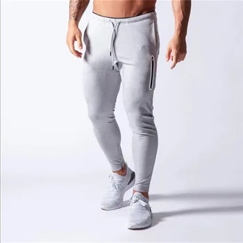 Spomladi in jeseni novo hitro sušenje, dihanje moške športne hlače jogger fitnes športna moda zadrgo žep moške hlače