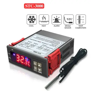 STC-3000 DC 12V 24V AC 110V-220V Termometer LED Cev Temperaturni Regulator Celzija Celzija Stikalo S Grelnik, Hladilnik Senzor