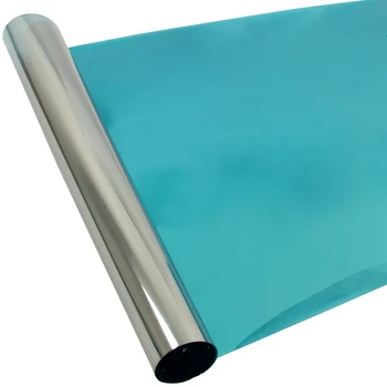 Sunice 0.9x30m Blue&Silver Okno Film En način odseva Sončne Odtenek Odsevno Steklo za Odtenek Sonce Control Self Lepilo
