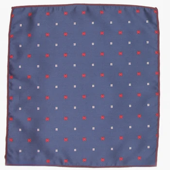 Temno modra rdeča pika potiskane žep kvadrat z vzorci handkerchief