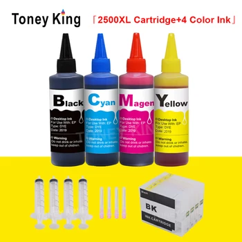 Toney Kralj ponovno Polnjenje Ink Kartuša za Canon ZGO-2500 XL + 400 ml Steklenico Črnila za ZGO 2500 MAXIFY MB5050 MB5150 MB5350 MB5450 Tiskalnik