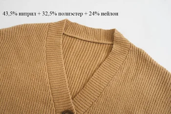 Toppies 2021 pozimi belo jopico pulover ženska beloprsi singl pleteni jakna, plašč moda prevelik pulover