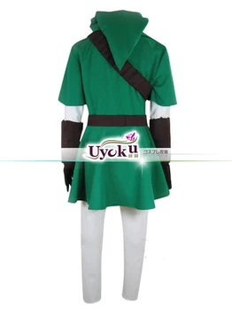 Vroče The Legend of Zelda Povezavo Cosplay Kostum Celoten Sklop Strip Povezavo Cosplay zelene Obleke Celoten sklop