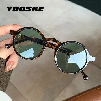YOOSKE Retro Okrogla sončna Očala Ženske blagovne Znamke Oblikovalec Letnik Majhen Okvir Dame sončna Očala v Modi korejskem Slogu Očala