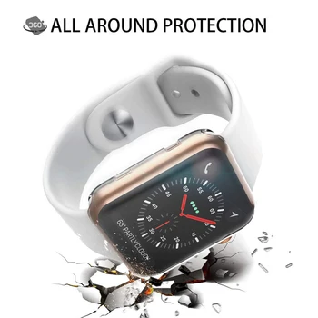 Za apple gledati Serije 5/4/3/2/1 Primeru za Apple Watch Screen Protector Splošni Zaščitni Pokrov za sem Gledal 38 mm 40 mm 42mm 44 mm