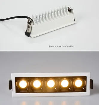Zatemniti LED Downlight Linijo Svetlobe Bar Ustvarjalne Linearni Vgradne Stropne Svetilke Trakovi, Dnevna Soba, Hodnik Svetlobe